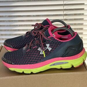 Under Armour SpeedForm Gemini Womens Size 8.5 Orange Gray Running Shoes Sneakers